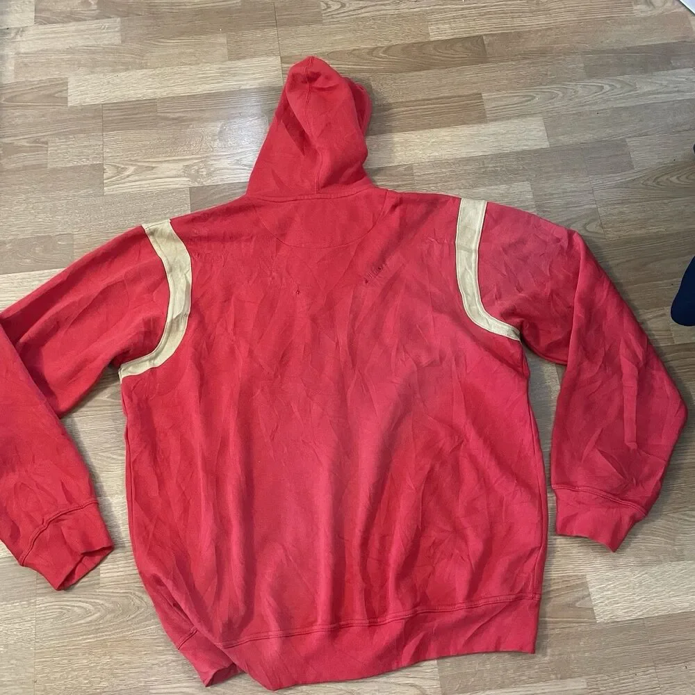 San Francisco 49ers Hoodie size XL Red NFL Football Zip Sweatshirt - Picture 7 of 10